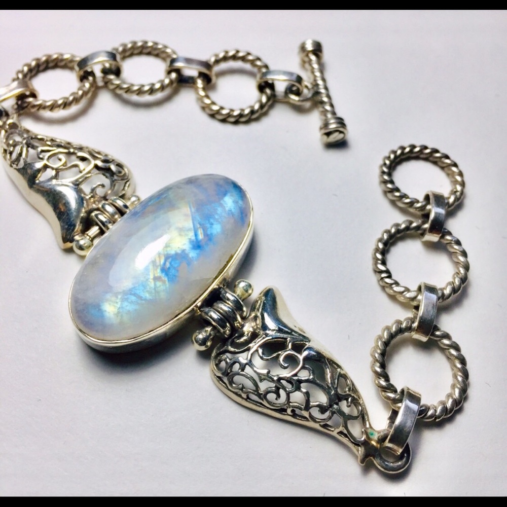 Moonstone & 925 Silver Bracelet